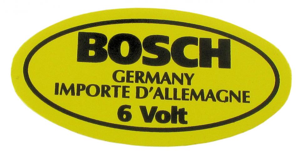 Hochspannungsspule Aufkleber Bosch 6V für VW Oldtimer